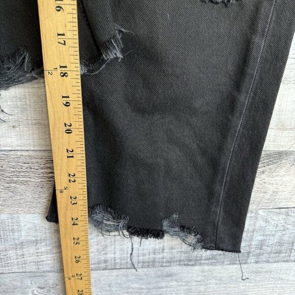 We The Free People Jeans Mid Rise Straight Leg Button Fly Distressed Crop 26 NWT - Picture 14 of 14